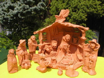 Weihnachtsgeschichte Teil 3 Geburt Jesu Rohbrand L 30 BR 28 H 28 cm