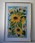   Sonnenblume Silberrahmen 60x40
