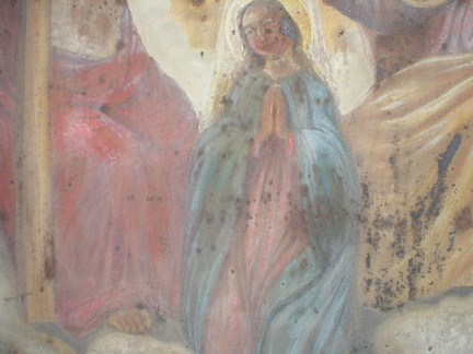 Kapelle Wagner in Tollet: Restaurieren des Altarbildes aus Metall: Krönung Maria Bild 1 - 
