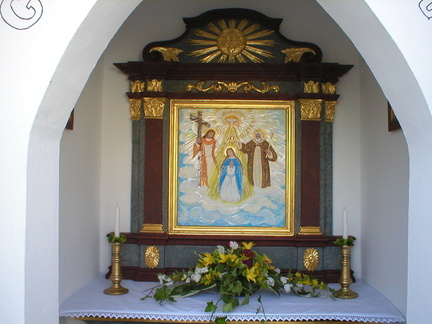 Das fertig restaurierte Altarbild. Krönung Maria   Bild 3