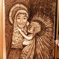  Altartuch Maria mit dem göttlichen Kind auf Leinen gemalen