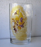 Glasmalerei:  V-06 Vase Hoehe 29 cm