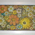 OEM-1 Oelmalerei Blumen Bogen Holzrahmen 40x120 cm